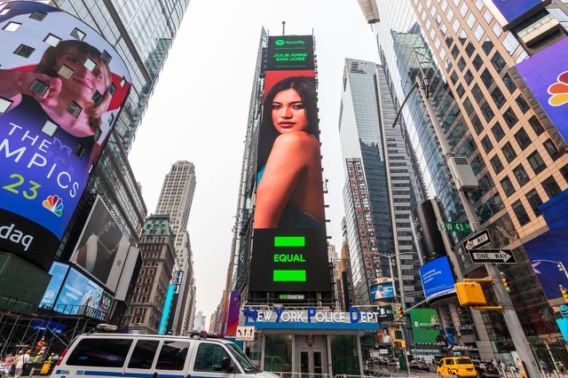 Julie Anne San Jose made it to NYC Times Square Billboard