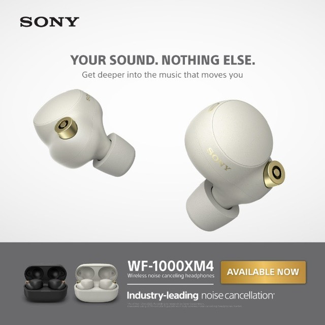 Ready to hear #YourSoundNothingElse? Sony’s newest WF-1000XM4 TWS is now available!