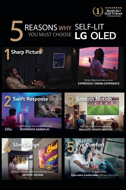 Experience LG's award winning OLED TV technology firsthand