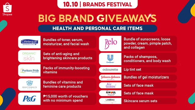 Win Big Giveaways from Your Favorite Brands at Shopee’s 10.10 Brands Festival