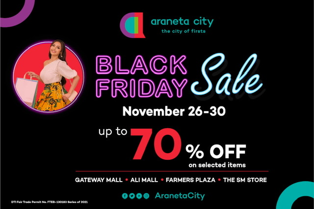 Enjoy exciting deals and surprises at Araneta City’s Black Friday Sale!