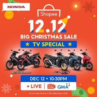 Honda Philippines joins Shopee’s 12.12 Big Christmas Sale!