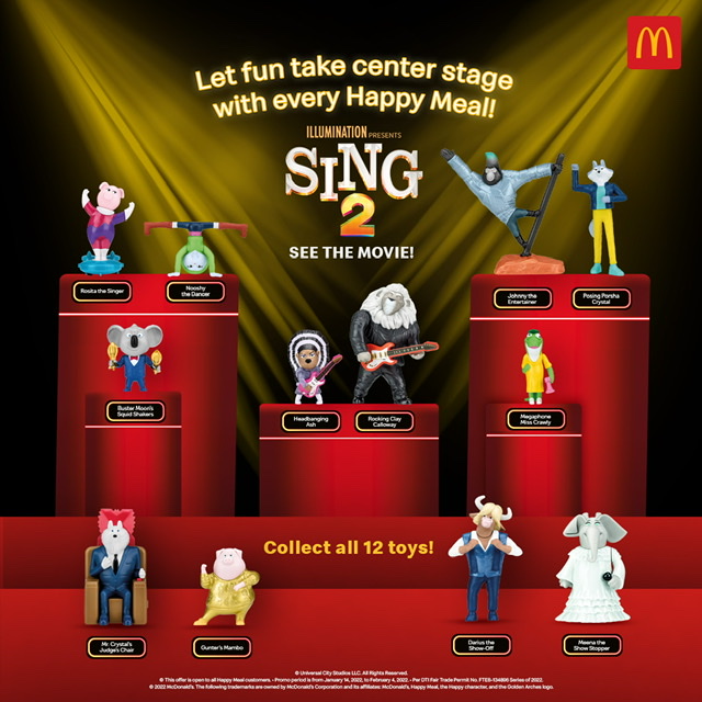 Sing your heart out and be inspired to chase your dreams with McDonald’s new Sing 2 Happy Meal!
