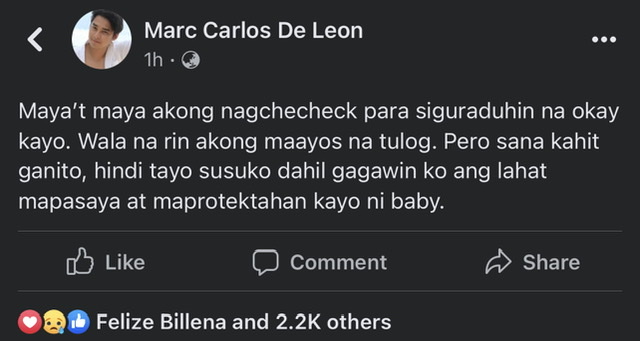‘Ayoko na. Gabi gabi na lang akongwalang tulog’: Elisse and Mccoy foreshadow break-up in cryptic post