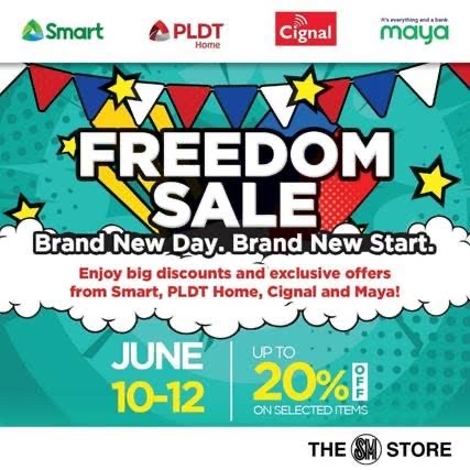 Biggest Freedom Sale from PLDT Home, Smart, Maya, Cignal at The SM Store