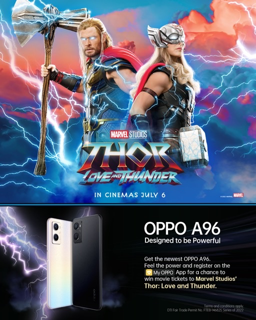 PSA for OPPO A96 users: Get a chance to win free tickets to Thor: Love and Thunder