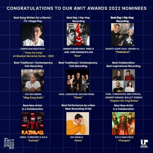 These Universal Records Artists Are Nominated in The 35th Awit Awards!