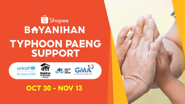 Help the victims of Typhoon Paeng via Shopee