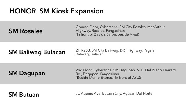 HONOR continues to expand its presence in SM Malls!