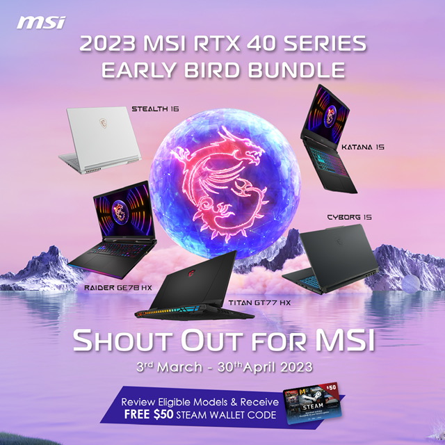 MSI Launches Their Latest Lineup of Laptops with RTX 40 Graphics and 13th Gen. Intel® Core™ Processors