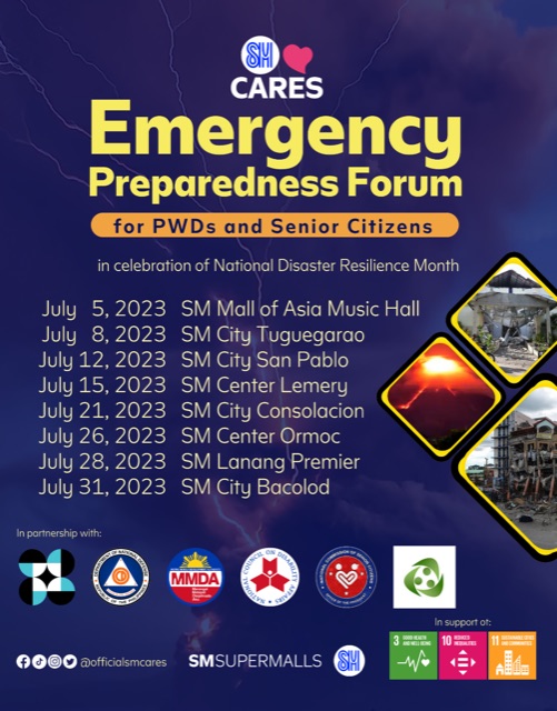 SM Cares champions disaster resilience among senior citizens, PWDs with return of Emergency Preparedness Forum 2023