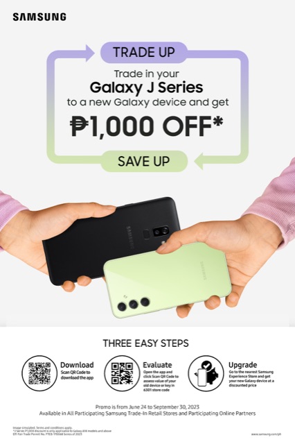 Calling Galaxy J series users! Get P1,000 off when you trade-in your J series phone for a new Galaxy device