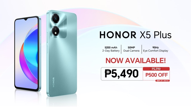 HONOR X5 Plus debuts with an introductory price of Php 5,490! 