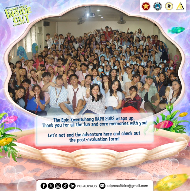 Waves conquered as PUP welcomes the freshies at Kwentuhang BAPR 2023