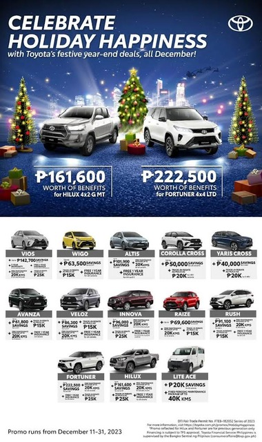 Toyota is raffling off five Hybrid Electric Vehicles this December!