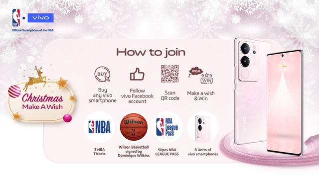 Join vivo’s ‘Christmas Make A Wish’ Raffle Promo to Win NBA Tickets!