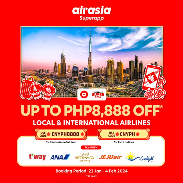 Celebrate the Chinese Lunar New Year with Huge Discounts on Flights and Accommodations with airasia Superapp