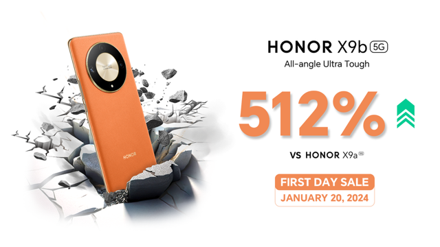 HONOR X9b 5G Sets Sales Record with a Whopping 512% Growth Over HONOR X9a 5G