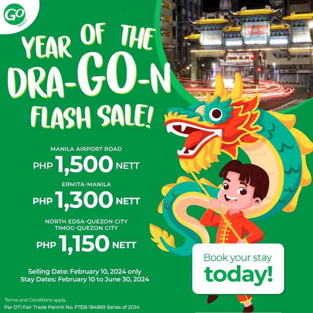 Go Hotels Timog-Quezon City Unveils Exciting Promotions for Chinese New Year 2024