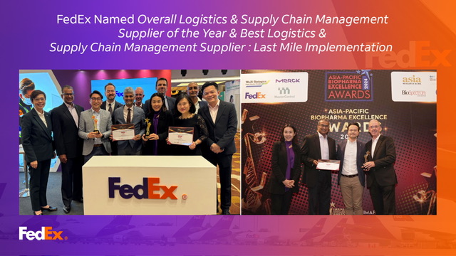 FedEx Named Overall Logistics & Supply Chain Management Supplier of the Year at the Asia Pacific Biopharma Excellence Awards 2024                                                                                                     