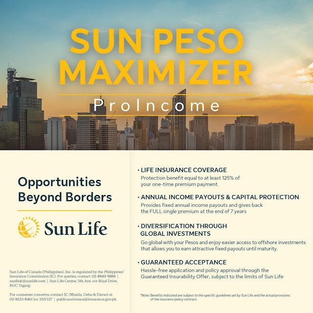 SUN PESO MAXIMIZER (PROINCOME): MAXIMIZING PESO ASSETS WITH SUN LIFE’S NEW INVESTMENT-LINKED INSURANCE PRODUCT 