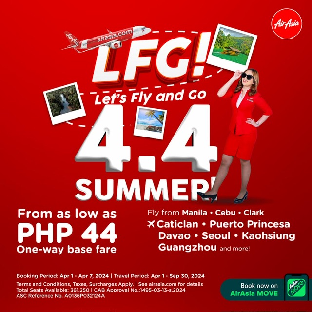 AirAsia Philippines unveils Let’s Fly & Go summer campaign with 4.4 Summer Sale