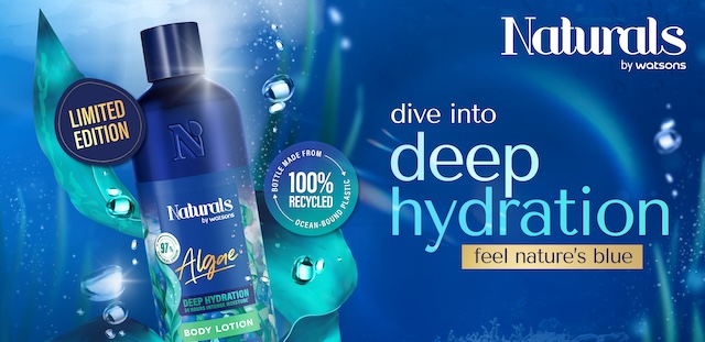 Natural Ingredients, Powerful Results: Watsons Fights Against Ocean Plastic Waste Through Naturals by Watsons’ Blue Beauty Range