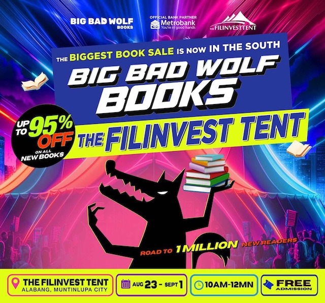 It’s Alabang’s Turn: Big Bad Wolf Continues to Pursue 1M New Readers as it Heads to Filinvest for Book Sale!