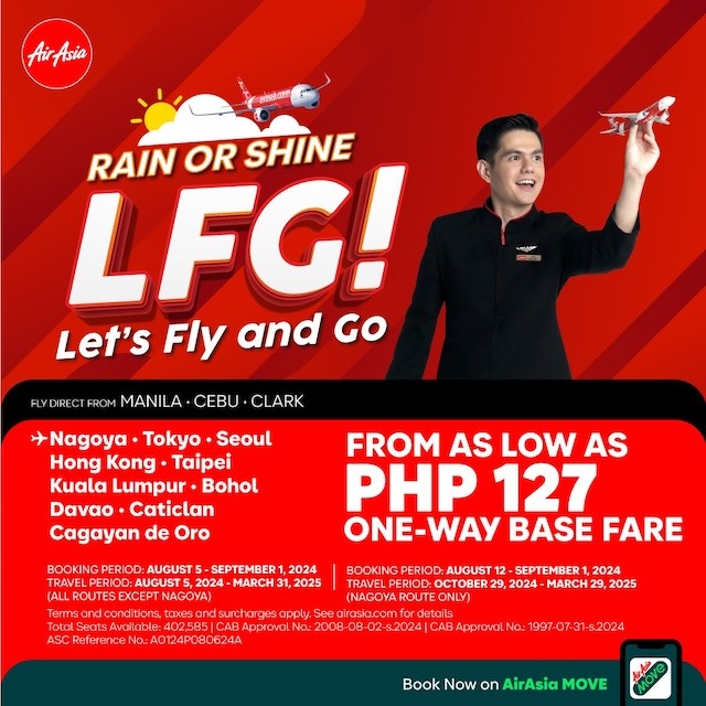 Kick off the long weekend with AirAsia Philippines’ P127 one-way base fare promo