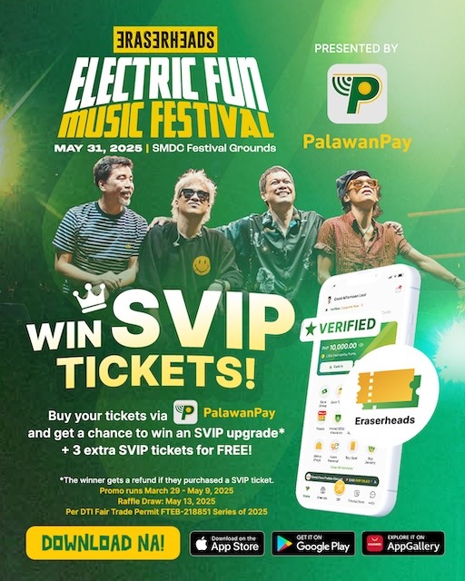Gusto Mo Bang Sumama? Grab Early-Bird Tickets for Eraserheads' Electric Fun Music Festival — Hassle-Free with PalawanPay!