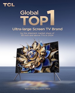 TCL Achieves Triple Top 1 Rankings in Global TV Shipments Across Key Categories