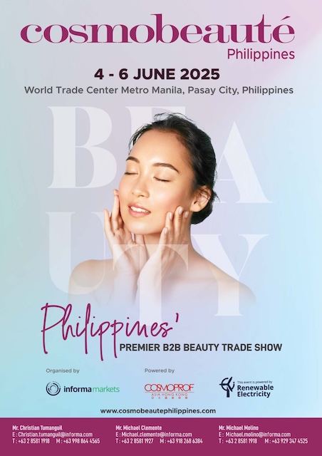 Premier Beauty B2B Trade Show (Formerly PhilBeauty Expo) Returns as Cosmobeauté Philippines in June 2025