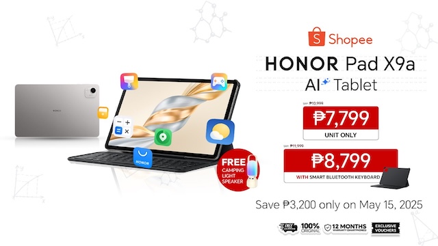Price Reveal: AI Tablet HONOR Pad X9a for only PHP 8,799?