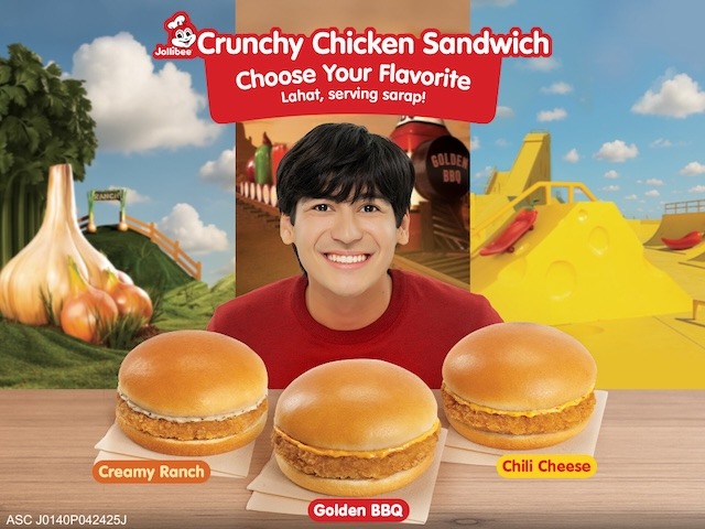 Choose Your Flavorite: Jollibee’s Crunchy Chicken Sandwich Now Comes in Three Bold Flavors – Featuring New Endorser Andres Muhlach!