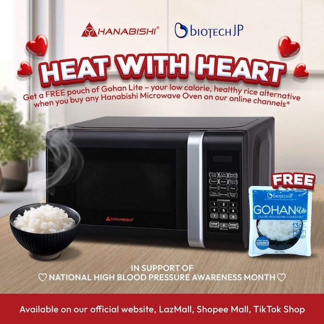 Hanabishi Supports National High Blood Pressure Awareness Month with Low-Calorie Rice Giveaway
