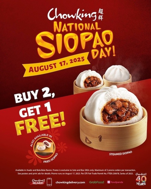 Celebrate National Siopao Day at Chowking! 