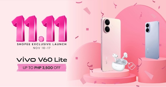 Get up to Php 3,500 OFF on vivo V60 Lite this 11.11