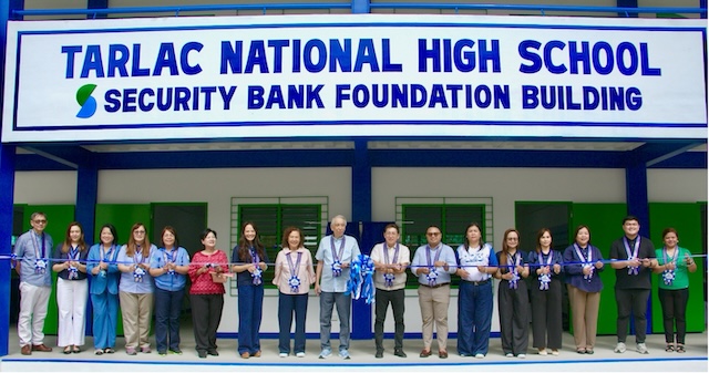 Security Bank Foundation and JVRFI deliver new classrooms to Tarlac National High School