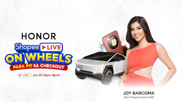 Miss Philippines Earth 2025 Joy Barcoma to Test the Toughness of HONOR X9d 5G on Shopee on Wheels!