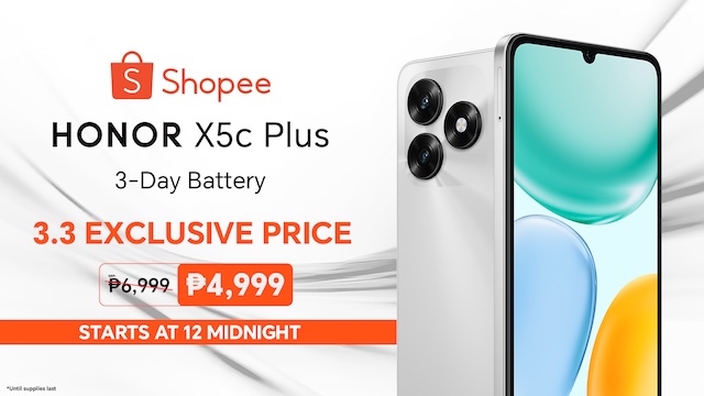 Exclusive on Shopee: Get the New HONOR X5c Plus for Just P4,999 This 3.3 Sale!