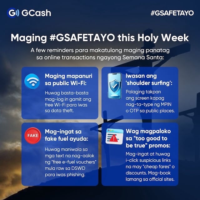 GCash urges vigilance against online scams and fraud this Holy Week