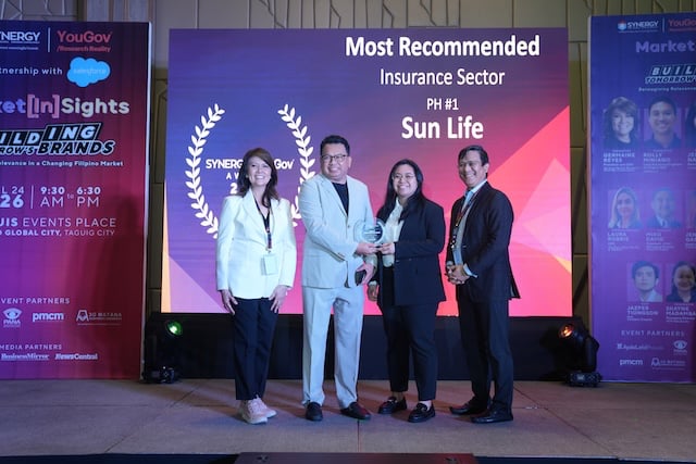 Sun Life Philippines named Most Recommended Brand in Insurance Sector at the 2026 Synergy-YouGov Awards
