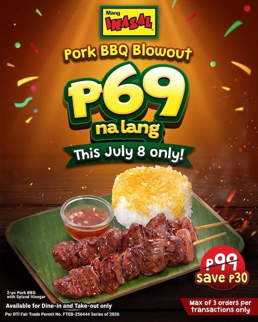 Save the date: Mang Inasal National Pork BBQ Blowout on July 8