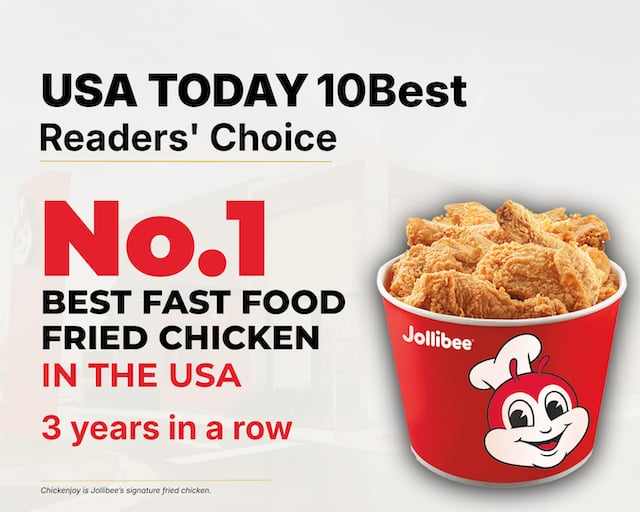 Jollibee is Voted USA TODAY’s No. 1 Best Fast Food Fried Chicken for Third Straight Year