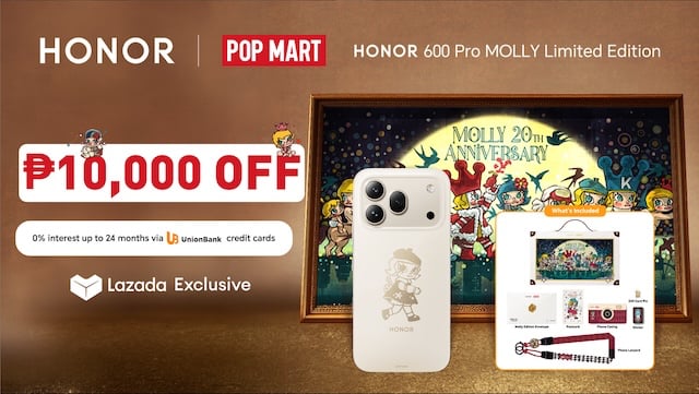 HONOR 600 Pro MOLLY Edition Debuts Exclusively on Lazada for only Php 49,999