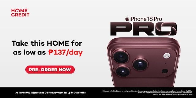 Pre-order and Own the Latest iPhone 18 Pro and iPhone 18 Pro Max For as Low as ₱137 per Day with Home Credit